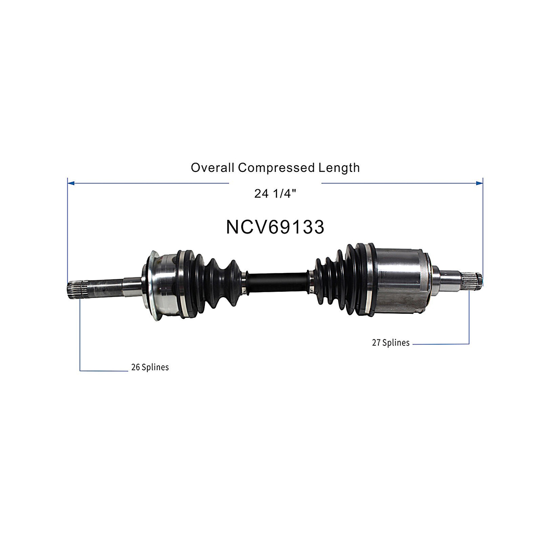 For Dodge Dakota Durango 2000-2001 4WD Pair Of Front CV Axle Shafts