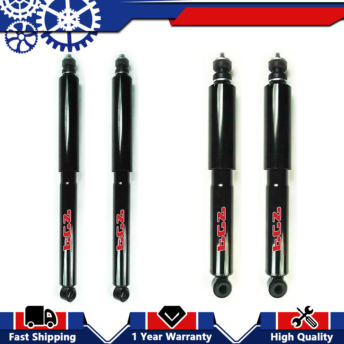 Aazon.co: Pair Set Of 2 Rear Shock Absorbers For Ford E-150 Econoline